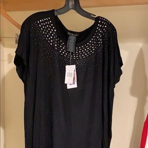 Black design history blouse